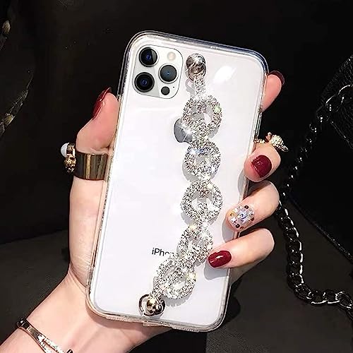 MVKZFE Kompatibel mit iPhone 15 Pro Max 6,7 Zoll Hülle Bling Glitzer Armband Kette Handschlaufe für Frauen Mädchen Klar Hard PC Soft Bumper Stoßfest Slim Fashion Transparent Schutzhülle MVKZFE Kompatibel mit iPhone 15 Pro Max 6,7 Zoll Hülle Bling Glitzer Armband Kette Handschlaufe für Frauen Mädchen Klar Hard PC Soft Bumper Stoßfest Slim Fashion Transparent Schutzhülle von MVKZFE