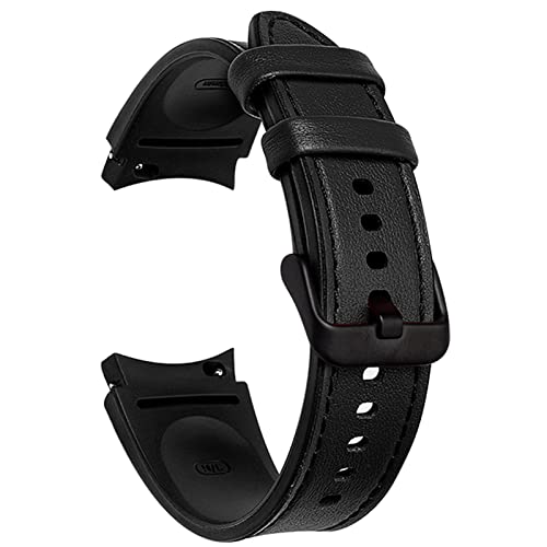 Armband für Galaxy Watch 4 40 mm, MVRYCE Weiches Echtleder Ersatzarmband Hybrid Silikonarmband für Samsung Galaxy Watch 4 40 mm 44 mm/Watch 4 Classic 42 mm 46 mm (Y03) von MVRYCE