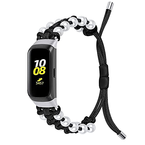 MVRYCE Galaxy Fit Band, Handgefertigtes Perlenersatzarmband Schlankes Leichtes Nylongewebearmband Verstellbares Uhrenarmband Kompatibel mit Galaxy Fit SM-R370 (Y03) von MVRYCE