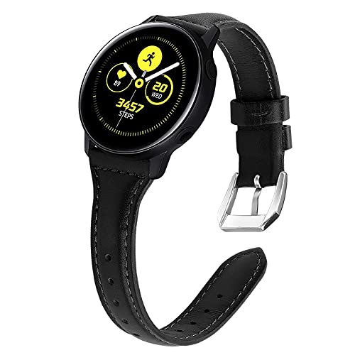 Galaxy Watch 46mm Band, MVRYCE 5,5"-8,1" Echtleder Ersatzarmband 22mm Verstellbares Sportarmband Kompatibel mit Samsung Galaxy Watch 3 45mm/Galaxy Watch 46mm/Gear S3 Frontier/Classic (A02) von MVRYCE