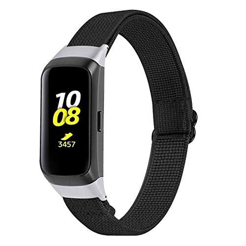 MVRYCE Galaxy Fit Uhrenarmband, 5,3"-8,3" Nylon Weave Uhrenarmband Elastic Repalcement Zubehör Armband Schlank Leichtes Smart Watch Loop Armband Kompatibel mit Samsung Galaxy Fit SM-R370 (A04) von MVRYCE