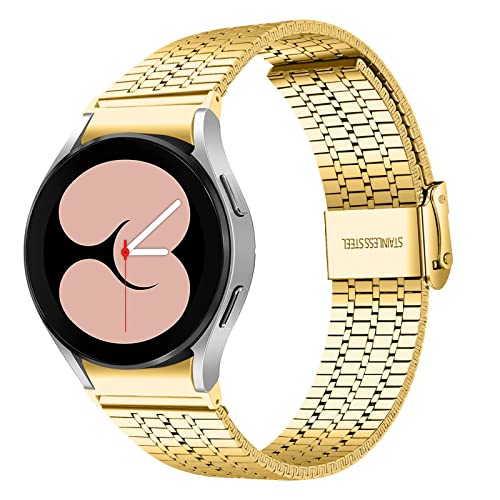 Uhrenarmbänder Für Galaxy Watch 4 40 mm, MVRYCE Edelstahl Verstellbares Armband Ersatz Uhrenarmband Metall Uhrenarmband für Samsung Galaxy Watch 4 40mm 44mm/Watch 4 Classic 42mm (Y03) von MVRYCE