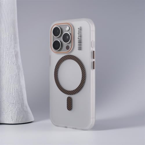 MVVKKY Für iPhone 12 ProMax Hülle, ultradünne, schlanke, Matte Carbonfaser-PC-Abdeckung (für iPhone 12 ProMax/Gold) von MVVKKY