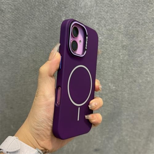 MVVKKY Für iPhone 13 Pro Hülle, Schlanke, Matte Metall-Kamera-Handschlaufenabdeckung (Für iPhone 13 Pro/Lila Danke) von MVVKKY