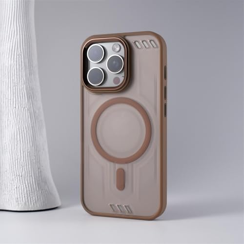 MVVKKY Für iPhone 14 ProMax Wireless Charge Magnethülle Desert Gold Matte Hart-PC-Abdeckung (Für iPhone 14 ProMax/Gold) von MVVKKY