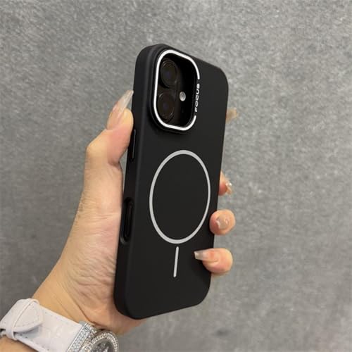 MVVKKY Für iPhone 15 Pro Hülle, Schlanke, Matte Metall-Kamera-Handschlaufenabdeckung (Für iPhone 15 Pro/Schwarz Danke) von MVVKKY