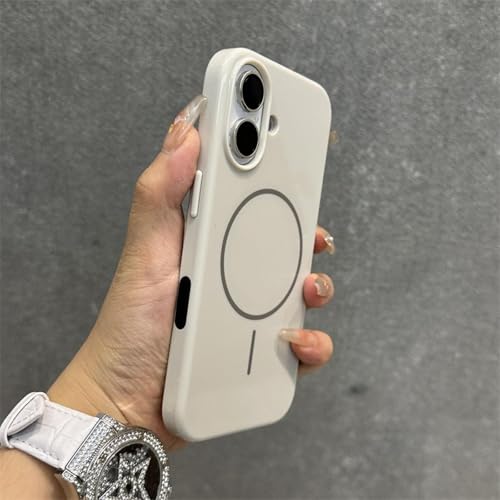 MVVKKY Schutzhülle für iPhone 15 Pro, glänzend, PC, kabelloses Laden, Handschlaufe (für iPhone 15 Pro/White Danke) von MVVKKY