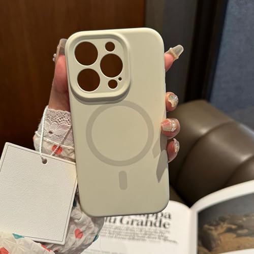 MVVKKY für iPhone 16 Pro Luxus-Flüssigsilikon-Hülle mit starker Magnetfunktion, kabellose Ladehülle (für iPhone 16 Pro/GuDongBai) von MVVKKY