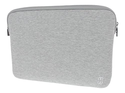 MW Laptop Hülle Kompatibel mit Apple MacBook Pro 13 - Laptop Hülle 13 Zoll mit weichem gepolstertem Memory Foam - Laptop Schutzhülle mit Reißverschluss und kratzfester Innenseite - Basic (Grau/Weiß) von MW