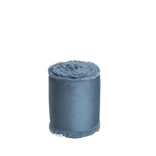4/6 Stück 5 Yards Bänder mit ausgefransten Kanten, Satin, handgefertigt, glattes, weiches Band for Hochzeitseinladungen, Blumensträuße, Geburtstagsfeiern, DIY-Dekoration FüR Handwerk(Gray blue,4pcs) 4/6 Stück 5 Yards Bänder mit ausgefransten Kanten, Satin, handgefertigt, glattes, weiches Band for Hochzeitseinladungen, Blumensträuße, Geburtstagsfeiern, DIY-Dekoration FüR Handwerk(Gray blue,4pcs) von MWAHJU