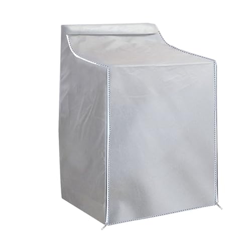 Waschmaschinenabdeckung 2 Stück wasserdichte Waschmaschinen-Abdeckung for Top-Load-Außenschutz for die meisten Waschmaschinen und Trockner, B 29 x T 28 x H 43 Zoll FüR Den Hausgebrauch(Silver) von MWAHJU