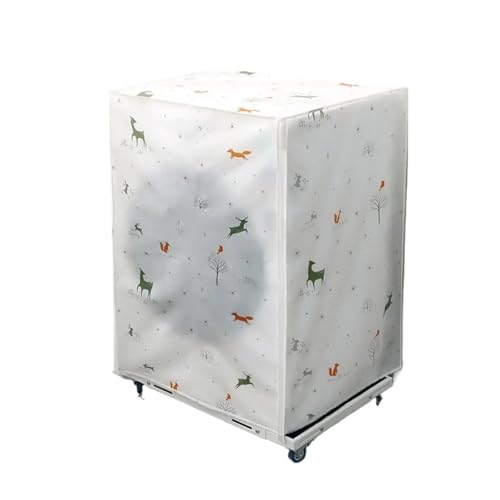 Waschmaschinenabdeckung 2 stücke Automatische Waschmaschine Abdeckung Wasserdicht Sun-proof Frontlader Top Load Waschmaschine Schutz Haushalts Artikel FüR Den Hausgebrauch(Front cover style A) von MWAHJU