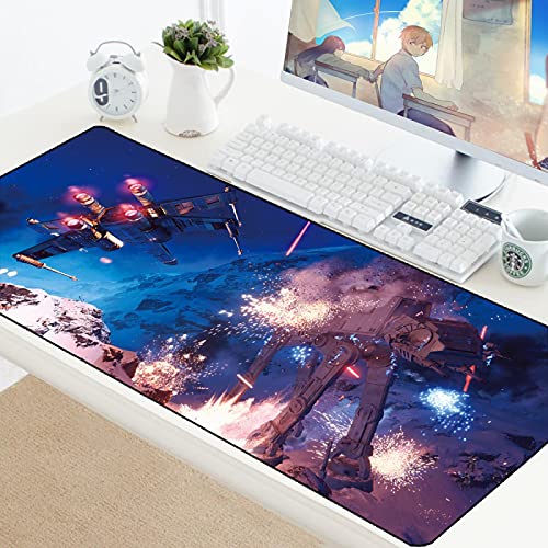 MWBLN Mauspad,90x40CM großes Gaming-Tastatur-Mauspad, Computer Gamer Tablet Schreibtisch-Mauspad, mit Kantenverriegelung XL Office Play Mäusematten 900x400mm StarWars-072 von MWBLN