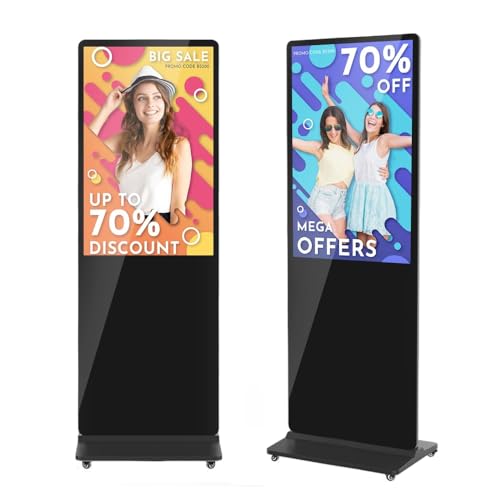 MWE 43 Zoll Digitaler Kundenstopper mit 4 Rollen, Werbedisplay Digital, LCD Digital Signage Display, Geeignet für Einzelhandelsgeschäft, Restaurant, Einkaufszentrum und Gewerbezentrum MWE 43 Zoll Digitaler Kundenstopper mit 4 Rollen, Werbedisplay Digital, LCD Digital Signage Display, Geeignet für Einzelhandelsgeschäft, Restaurant, Einkaufszentrum und Gewerbezentrum von MWE