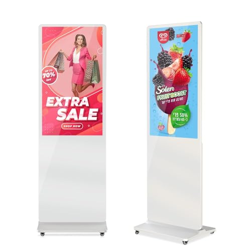 MWE 43 Zoll Digitaler Kundenstopper mit 4 Rollen, Werbedisplay Digital, LCD Digital Signage Display, Geeignet für Einzelhandelsgeschäft, Restaurant, Einkaufszentrum und Gewerbezentrum MWE 43 Zoll Digitaler Kundenstopper mit 4 Rollen, Werbedisplay Digital, LCD Digital Signage Display, Geeignet für Einzelhandelsgeschäft, Restaurant, Einkaufszentrum und Gewerbezentrum von MWE