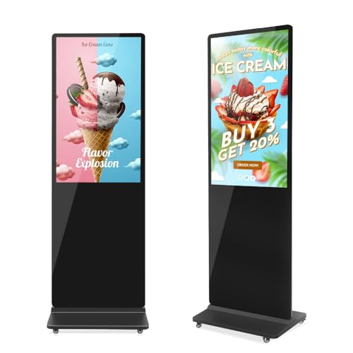MWE 49 Zoll Digitaler Kundenstopper mit 4 Rollen, Werbedisplay Digital, LCD Digital Signage Display, Geeignet für Einzelhandelsgeschäft, Restaurant, Einkaufszentrum und Gewerbezentrum MWE 49 Zoll Digitaler Kundenstopper mit 4 Rollen, Werbedisplay Digital, LCD Digital Signage Display, Geeignet für Einzelhandelsgeschäft, Restaurant, Einkaufszentrum und Gewerbezentrum von MWE