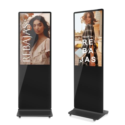MWE 55 Zoll 4K Digitaler Kundenstopper mit 4 Rollen, Werbedisplay Digital, LCD Digital Signage Display, Geeignet für Einzelhandelsgeschäft, Restaurant, Einkaufszentrum und Gewerbezentrum MWE 55 Zoll 4K Digitaler Kundenstopper mit 4 Rollen, Werbedisplay Digital, LCD Digital Signage Display, Geeignet für Einzelhandelsgeschäft, Restaurant, Einkaufszentrum und Gewerbezentrum von MWE