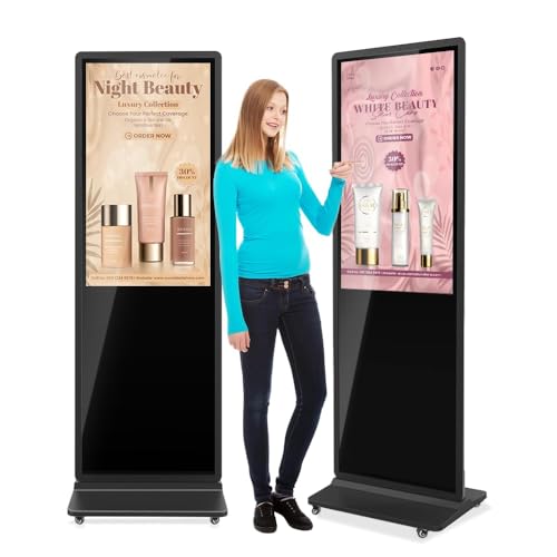 MWE 55 Zoll 4K Touchscreen Digitaler Kundenstopper mit 4 Rollen, Werbedisplay Digital, LCD Digital Signage Display, Geeignet für Einzelhandelsgeschäft, Restaurant, Einkaufszentrum und Gewerbezentrum MWE 55 Zoll 4K Touchscreen Digitaler Kundenstopper mit 4 Rollen, Werbedisplay Digital, LCD Digital Signage Display, Geeignet für Einzelhandelsgeschäft, Restaurant, Einkaufszentrum und Gewerbezentrum von MWE