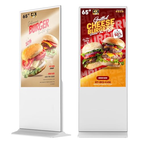 MWE 65 Zoll 4K Digitaler Kundenstopper mit 4 Rollen, Werbedisplay Digital, LCD Digital Signage Display, Geeignet für Einzelhandelsgeschäft, Restaurant, Einkaufszentrum und Gewerbezentrum MWE 65 Zoll 4K Digitaler Kundenstopper mit 4 Rollen, Werbedisplay Digital, LCD Digital Signage Display, Geeignet für Einzelhandelsgeschäft, Restaurant, Einkaufszentrum und Gewerbezentrum von MWE