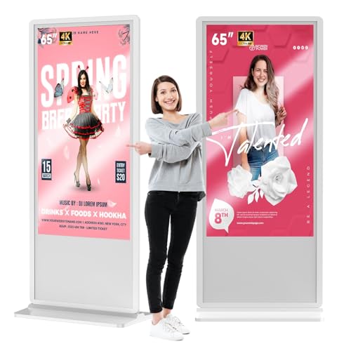 MWE 65 Zoll 4K Touchscreen Digitaler Kundenstopper mit 4 Rollen, Werbedisplay Digital, LCD Digital Signage Display, Geeignet für Einzelhandelsgeschäft, Restaurant, Einkaufszentrum und Gewerbezentrum MWE 65 Zoll 4K Touchscreen Digitaler Kundenstopper mit 4 Rollen, Werbedisplay Digital, LCD Digital Signage Display, Geeignet für Einzelhandelsgeschäft, Restaurant, Einkaufszentrum und Gewerbezentrum von MWE