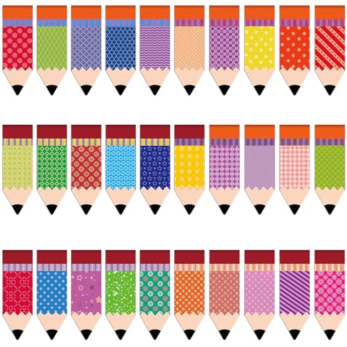 MWOOT 30 Stück Pfeil Form Magnet Lesezeichen, Mehrfarbig Bleistift Magnetic Bookmarks, Magnetische Buchklammern für Register, Buchetikett, Schüler, Lehrer, Partygeschenke, Geschenktüte (1,5x4,5CM) von MWOOT