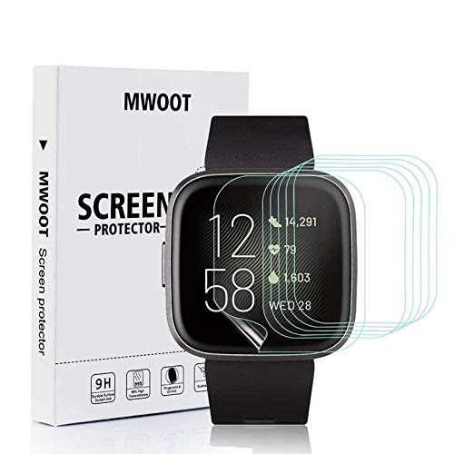 MWOOT 6er Set Schutzfolie für Fitbit Versa 2 Smartwatch, HD Kratzfeste Displayschutzfolie für Bildschirmschutz von MWOOT