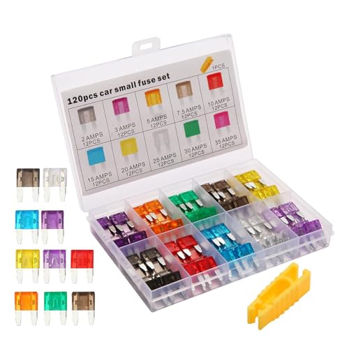 MWZBTG Sicherungen Automotive Set - 120x Sicherungen Auto & LKW,Ersatzteile, Zubehör für Motorräder, Wohnmobile, Nutzfahrzeuge und Boote MWZBTG Sicherungen Automotive Set - 120x Sicherungen Auto & LKW,Ersatzteile, Zubehör für Motorräder, Wohnmobile, Nutzfahrzeuge und Boote von MWZBTG