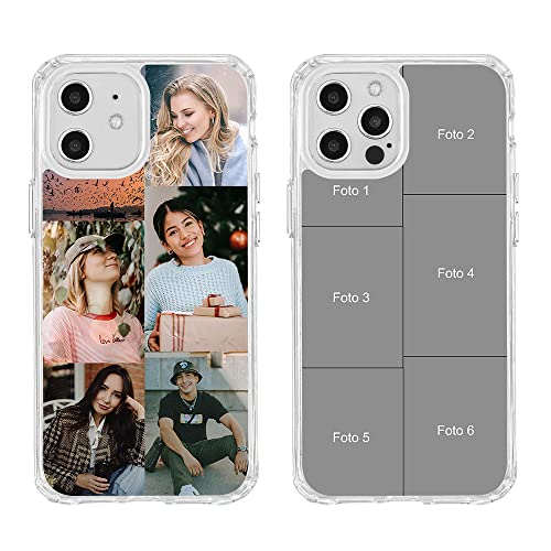 MXCUSTOM Personalisierte Handyhülle für Apple iPhone 12/12 Pro, Benutzerdefiniert Hülle mit Eigenem Foto Bild Text Individuelle Schutzhülle [Weicher Stoßfänger + Harter Rückseite](CHT-TMP042) von MXCUSTOM