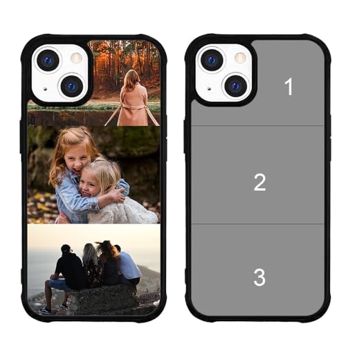 MXCUSTOM Personalisierte Handyhülle für Apple iPhone 13, Benutzerdefiniert Hülle mit Eigenem Foto Bild Text Individuelle Schutzhülle [Schwarz Weicher Stoßfänger+Harter Rückseite] (PHT-TMP043) von MXCUSTOM