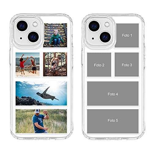 MXCUSTOM Personalisierte Handyhülle für Apple iPhone 13 Mini, Benutzerdefiniert Hülle mit Eigenem Foto Bild Text Individuelle Schutzhülle [Weicher Stoßfänger + Harter Rückseite](CHT-TMP040) von MXCUSTOM