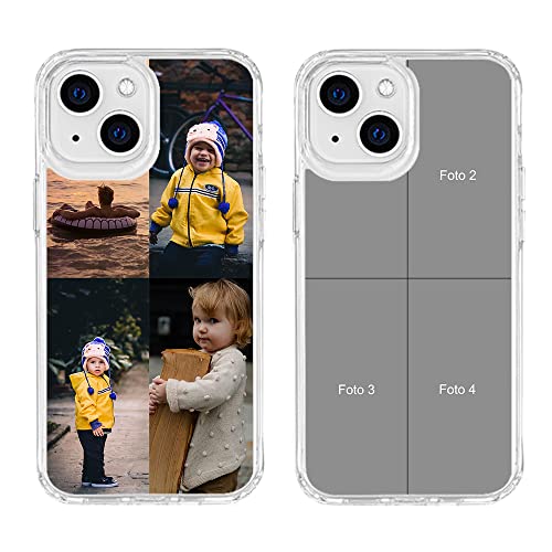 MXCUSTOM Personalisierte Handyhülle für Apple iPhone 13 Mini, Benutzerdefiniert Hülle mit Eigenem Foto Bild Text Individuelle Schutzhülle [Weicher Stoßfänger + Harter Rückseite](CHT-TMP049) von MXCUSTOM