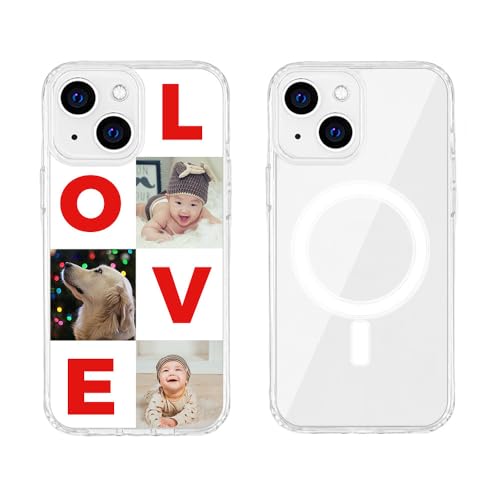 MXCUSTOM Personalisierte Handyhülle für Apple iPhone 13 Mini, Benutzerdefiniert Hülle mit Eigenem Foto Bild Text Schutzhülle [Weicher Polsterstoßfänger + Harter Rückseite] (HMC-TMP033) von MXCUSTOM