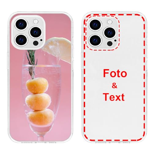 MXCUSTOM Personalisierte Handyhülle für Apple iPhone 13 Pro, Benutzerdefiniert Hülle mit Eigenem Foto Bild Text Individuelle Schutzhülle [Transparente Weiche TPU Dünn Stoßfest] (FXT-CR-P1) von MXCUSTOM