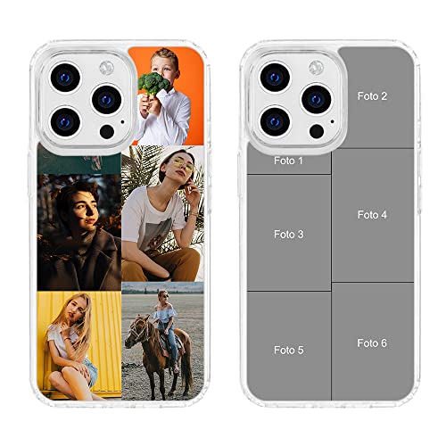 MXCUSTOM Personalisierte Handyhülle für Apple iPhone 13 Pro, Benutzerdefiniert Hülle mit Eigenem Foto Bild Text Individuelle Schutzhülle [Weicher Stoßfänger + Harter Rückseite](CHT-TMP042) von MXCUSTOM