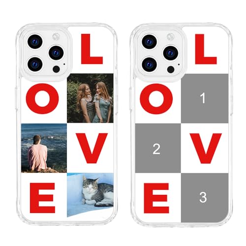 MXCUSTOM Personalisierte Handyhülle für Apple iPhone 13 Pro Max, Benutzerdefiniert Hülle mit Eigenem Foto Bild Text Individuelle Schutzhülle [Weicher Stoßfänger + Harter Rückseite](CHT-TMP033) von MXCUSTOM