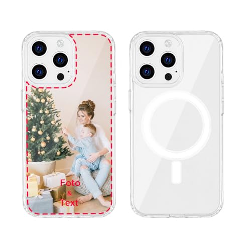 MXCUSTOM Personalisierte Handyhülle für Apple iPhone 13 Pro Max, Benutzerdefiniert Hülle mit Eigenem Foto Bild Text Schutzhülle [Weicher Polsterstoßfänger + Harter Rückseite] (HMC-CR-P1) von MXCUSTOM