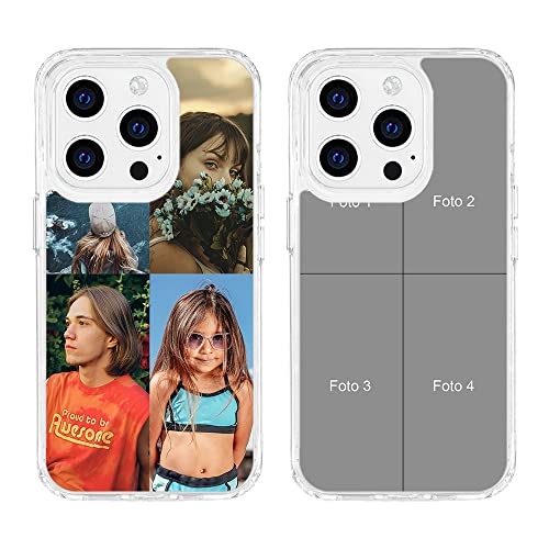 MXCUSTOM Personalisierte Handyhülle für Apple iPhone 14 Pro, Benutzerdefiniert Hülle mit Eigenem Foto Bild Text Individuelle Schutzhülle [Weicher Stoßfänger+Harter Rückseite](CHT-TMP049) von MXCUSTOM
