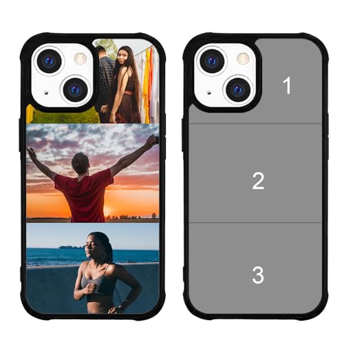 MXCUSTOM Personalisierte Handyhülle für Apple iPhone 15, Benutzerdefiniert Hülle mit Eigenem Foto Bild Text Individuelle Schutzhülle [Schwarz Weicher Stoßfänger+Harter Rückseite] (PHT-TMP043) von MXCUSTOM