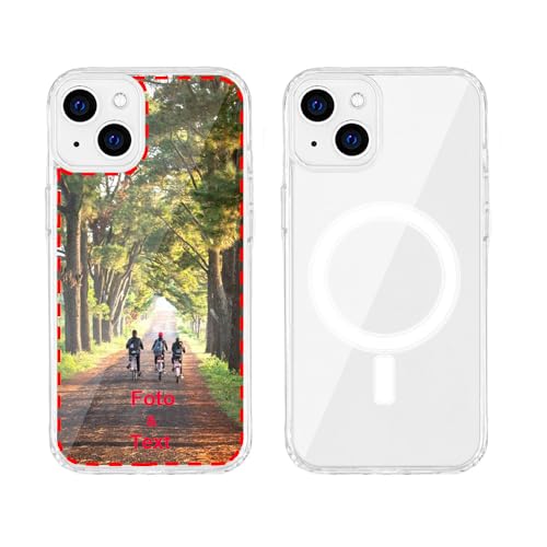 MXCUSTOM Personalisierte Handyhülle für Apple iPhone 15 Plus, Benutzerdefiniert Hülle mit Eigenem Foto Bild Text Schutzhülle [Weicher Polsterstoßfänger + Harter Rückseite] (HMC-CR-P1) von MXCUSTOM