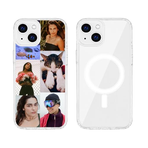 MXCUSTOM Personalisierte Handyhülle für Apple iPhone 15 Plus, Benutzerdefiniert Hülle mit Eigenem Foto Bild Text Schutzhülle [Weicher Polsterstoßfänger + Harter Rückseite] (HMC-TMP042) von MXCUSTOM