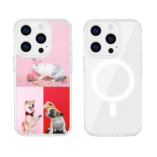 MXCUSTOM Personalisierte Handyhülle für Apple iPhone 15 Pro, Benutzerdefiniert Hülle mit Eigenem Foto Bild Text Schutzhülle [Weicher Polsterstoßfänger + Harter Rückseite] (HMC-TMP048) von MXCUSTOM