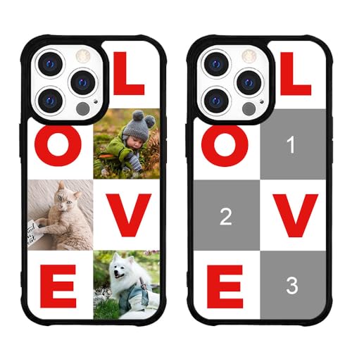 MXCUSTOM Personalisierte Handyhülle für Apple iPhone 15 Pro Max, Benutzerdefiniert Hülle mit Eigenem Foto Bild Text Individuelle Schutzhülle [Schwarz Weicher Stoßfänger+Harter Rückseite] (PHT-TMP033) von MXCUSTOM
