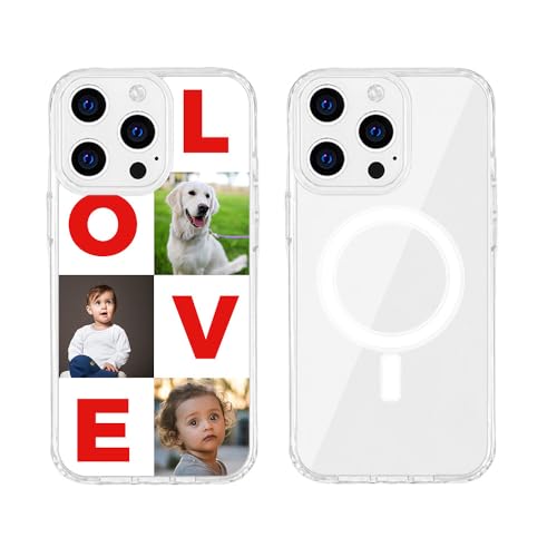 MXCUSTOM Personalisierte Handyhülle für Apple iPhone 15 Pro Max, Benutzerdefiniert Hülle mit Eigenem Foto Bild Text Schutzhülle [Weicher Polsterstoßfänger + Harter Rückseite] (HMC-TMP033) von MXCUSTOM