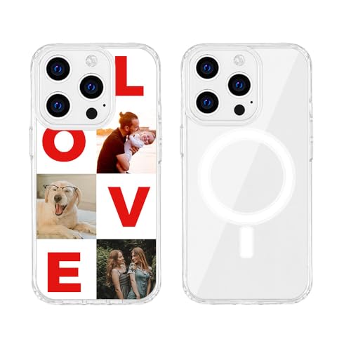 MXCUSTOM Personalisierte Handyhülle für Apple iPhone 16 Pro, Benutzerdefiniert Hülle mit Eigenem Foto Bild Text Schutzhülle [Weicher Polsterstoßfänger + Harter Rückseite] (HMC-TMP033) von MXCUSTOM