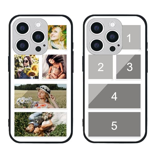 MXCUSTOM Personalisierte Handyhülle für Apple iPhone 16 Pro, Benutzerdefiniert Kratzfest Gehärtetes Glas Weicher Stoßfänger Hülle mit Eigenem Foto Bild Text Individuelle Schutzhülle (GHS-TMP040) von MXCUSTOM