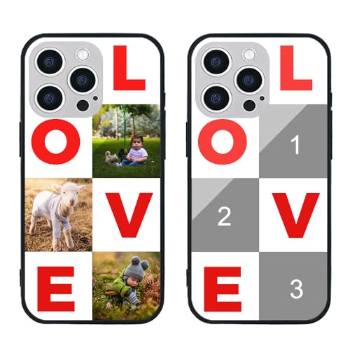 MXCUSTOM Personalisierte Handyhülle für Apple iPhone 16 Pro Max, Benutzerdefiniert Kratzfest Gehärtetes Glas Weicher Stoßfänger Hülle mit Eigenem Foto Bild Text Individuelle Schutzhülle (GHS-TMP033) MXCUSTOM Personalisierte Handyhülle für Apple iPhone 16 Pro Max, Benutzerdefiniert Kratzfest Gehärtetes Glas Weicher Stoßfänger Hülle mit Eigenem Foto Bild Text Individuelle Schutzhülle (GHS-TMP033) von MXCUSTOM