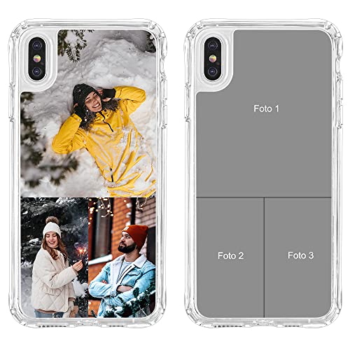 MXCUSTOM Personalisierte Handyhülle für Apple iPhone X/XS iPhone 10, Benutzerdefiniert Hülle mit Eigenem Foto Bild Text Individuelle Schutzhülle [Weicher Stoßfänger + Harter Rückseite](CHT-TMP048) von MXCUSTOM