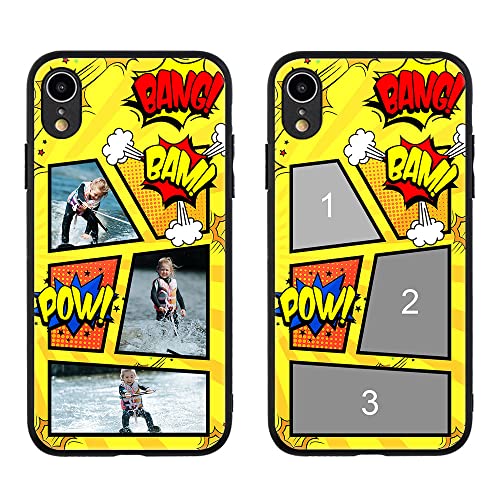MXCUSTOM Personalisierte Handyhülle für Apple iPhone XR, Benutzerdefiniert Kratzfest Gehärtetes Glas Weicher Stoßfänger Hülle mit Eigenem Foto Bild Text Individuelle Schutzhülle (GHS-TMP112) von MXCUSTOM