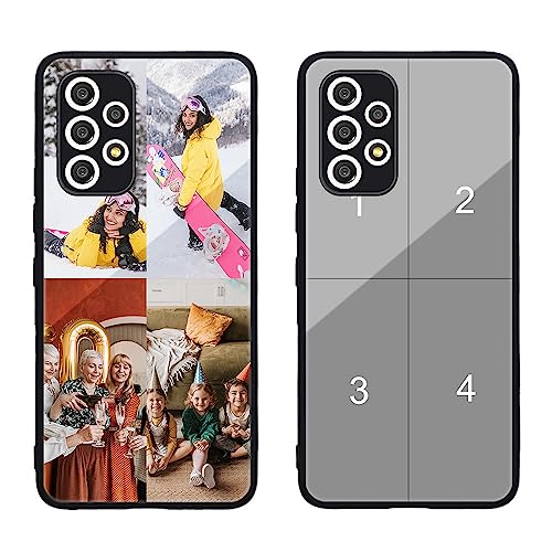 MXCUSTOM Personalisierte Handyhülle für Samsung Galaxy A52 A52s 4G 5G, Benutzerdefiniert Kratzfest Gehärtetes Glas Weicher Stoßfänger Hülle mit Eigenem Foto Bild Individuelle Schutzhülle(GHS-TMP049) von MXCUSTOM