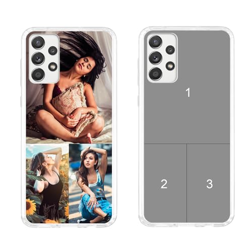 MXCUSTOM Personalisierte Handyhülle für Samsung Galaxy A72 4G 5G, Benutzerdefiniert Hülle mit Eigenem Foto Bild Text Schutzhülle [Weicher Polsterstoßfänger + Harter Rückseite] (HC1-TMP048) von MXCUSTOM